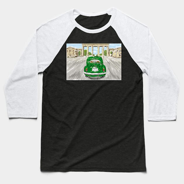 Classic car green Baseball T-Shirt by NYWA-ART-PROJECT